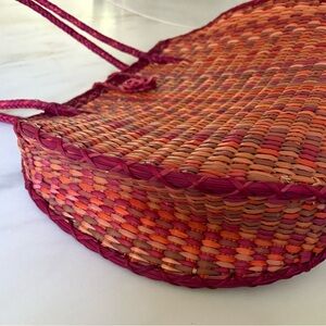Handmade natural woven shoulder bag